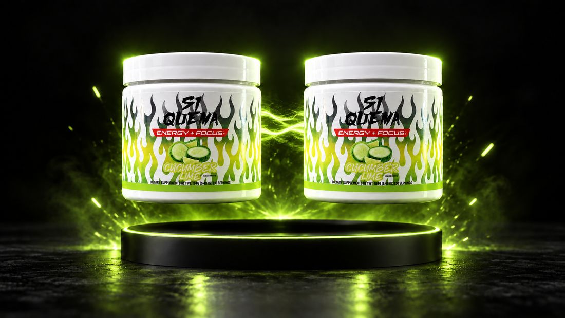 Sí Quema Cucumber Lime thermogenic fat burner powder, two-pack